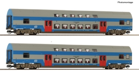 Roco 6280044 - TT - 2-tlg Set Doppelstockwagen, ČD, Ep. V